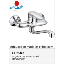 Single Handle Wall Mounted Kitchen Mixer Faucet